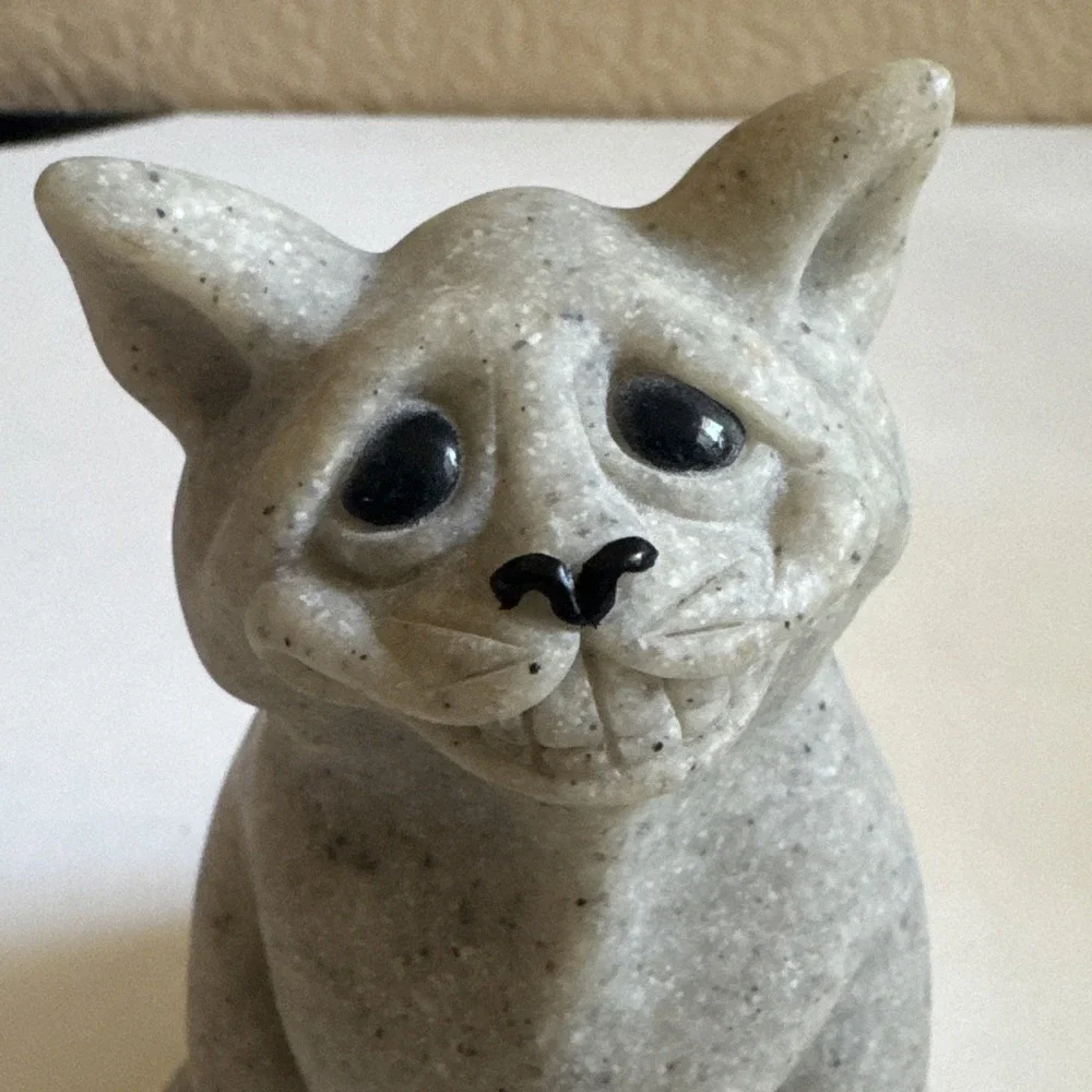 Quarry Critters Smiling Cat Kitty Chico Second Nature Design Vintage 2000